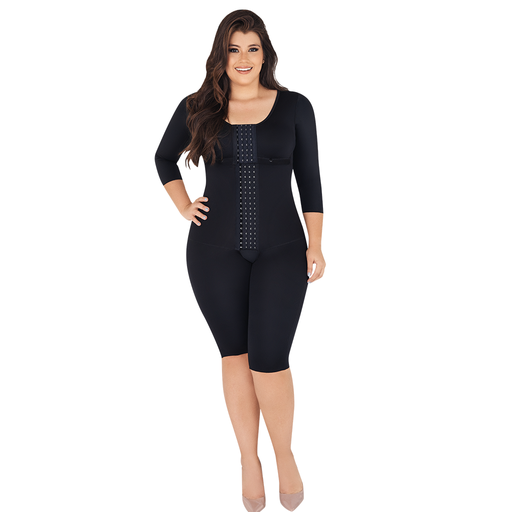 REF.12022 Bodysuit with sleeves  Curvy  silhouette Slim shaper 